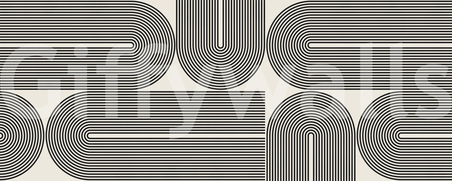 The Geometric Archway mural makes a sophisticated and striking statement.