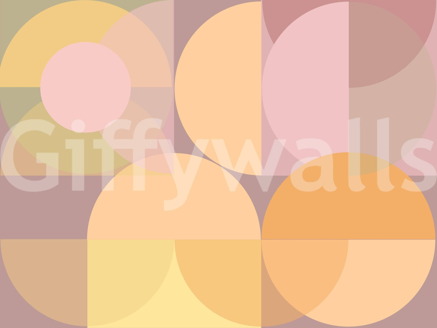 Geometric Pastel Harmony Wall Mural