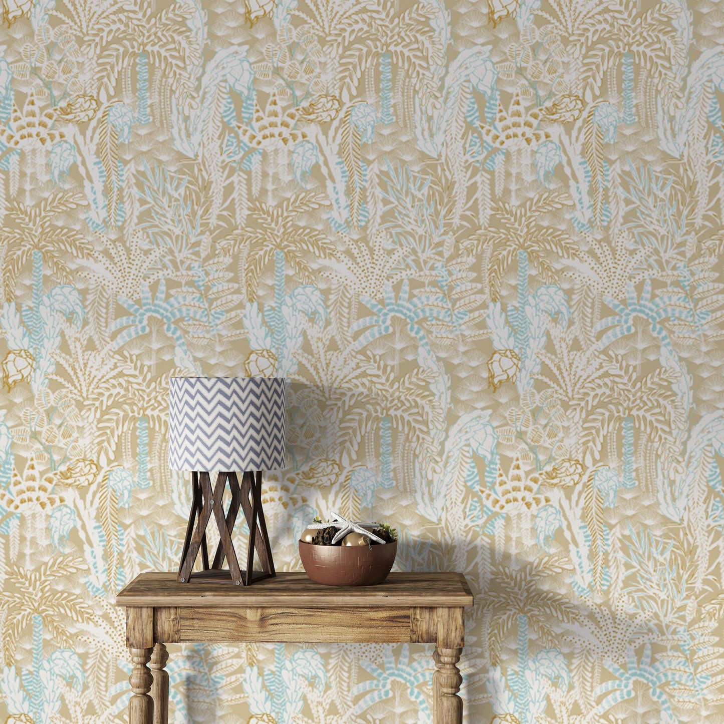 Tranquil Sandy Shores mural for nature-inspired interiors.