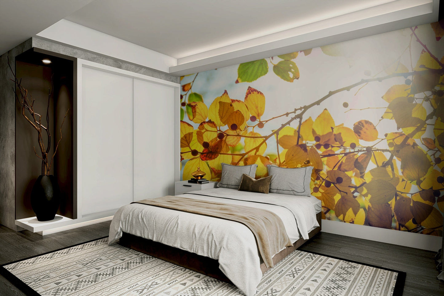 A classic snowscape wallpaper for walls.