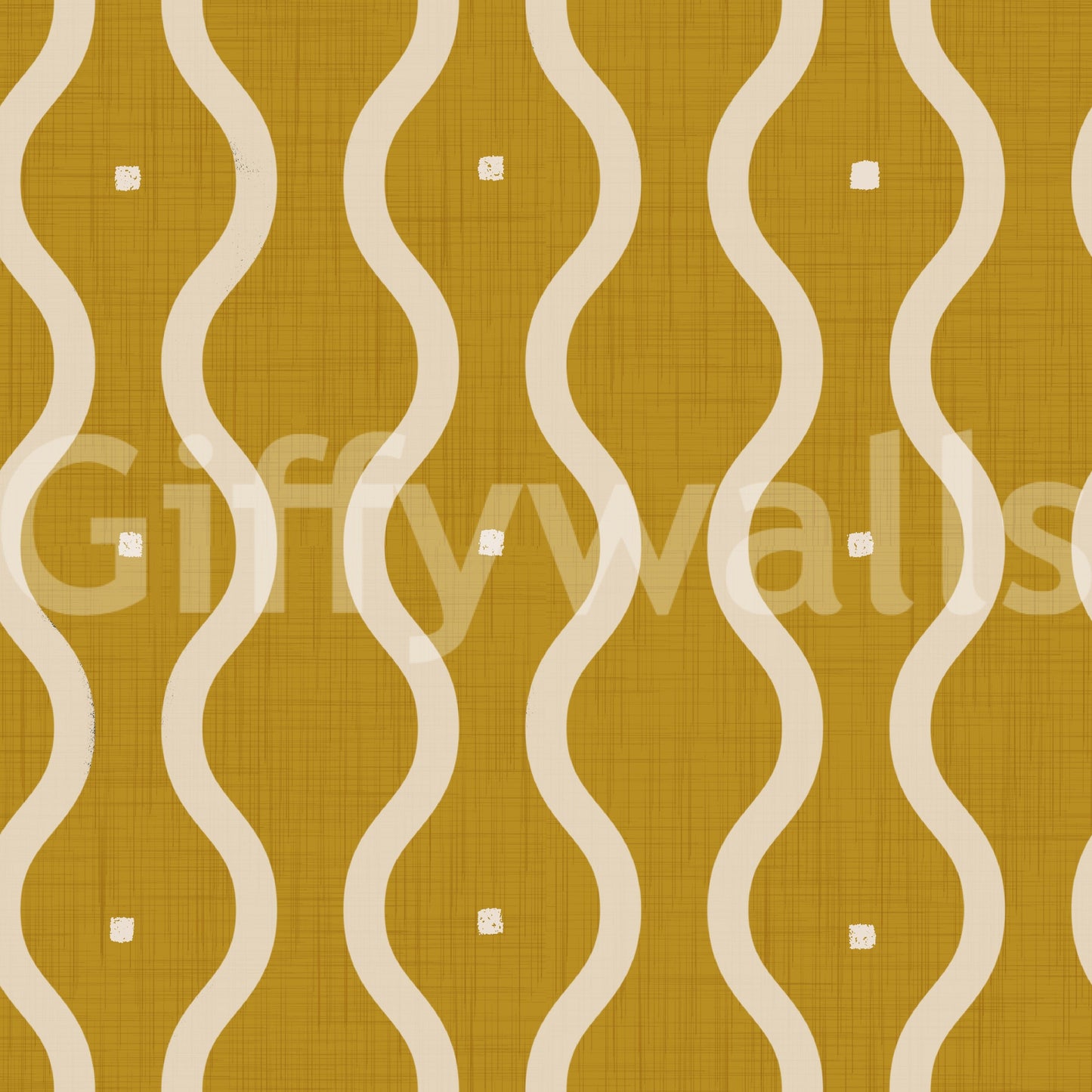 Sunny vertical waves wallpaper, subtle specks, energetic interior focus.