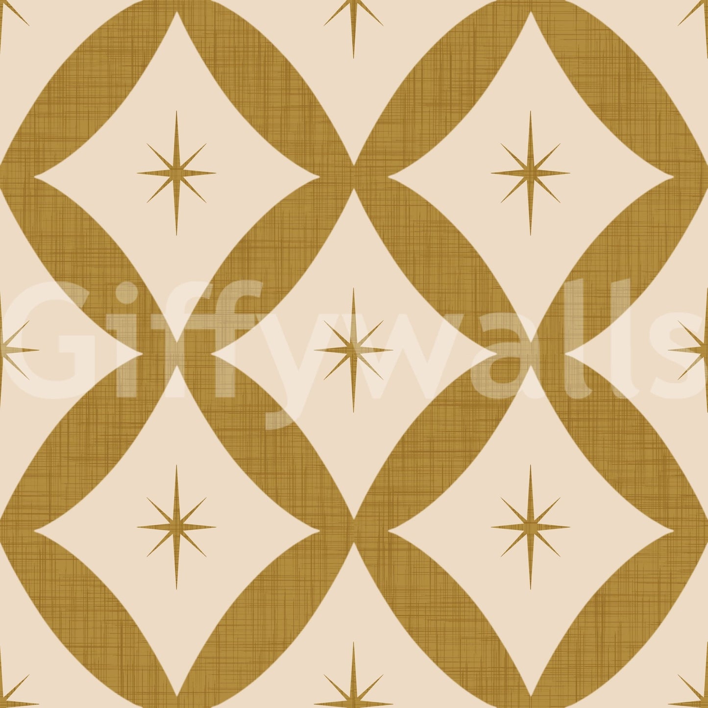 Golden Star Lattice Wallpaper - 2995337