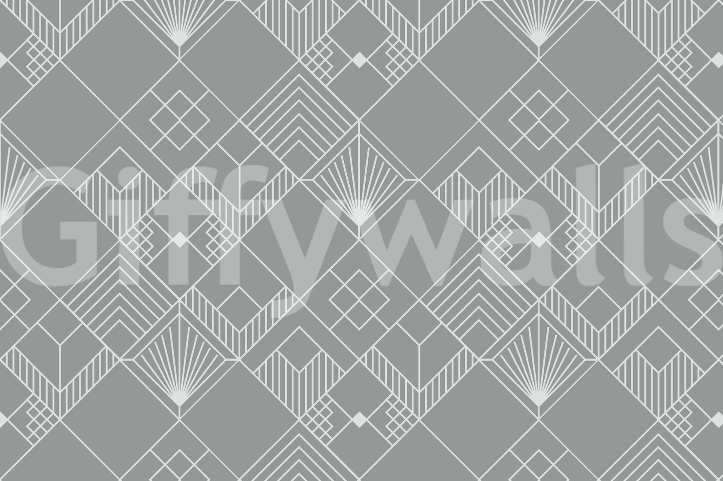 The style is a minimalist graphic design with an art deco feel.