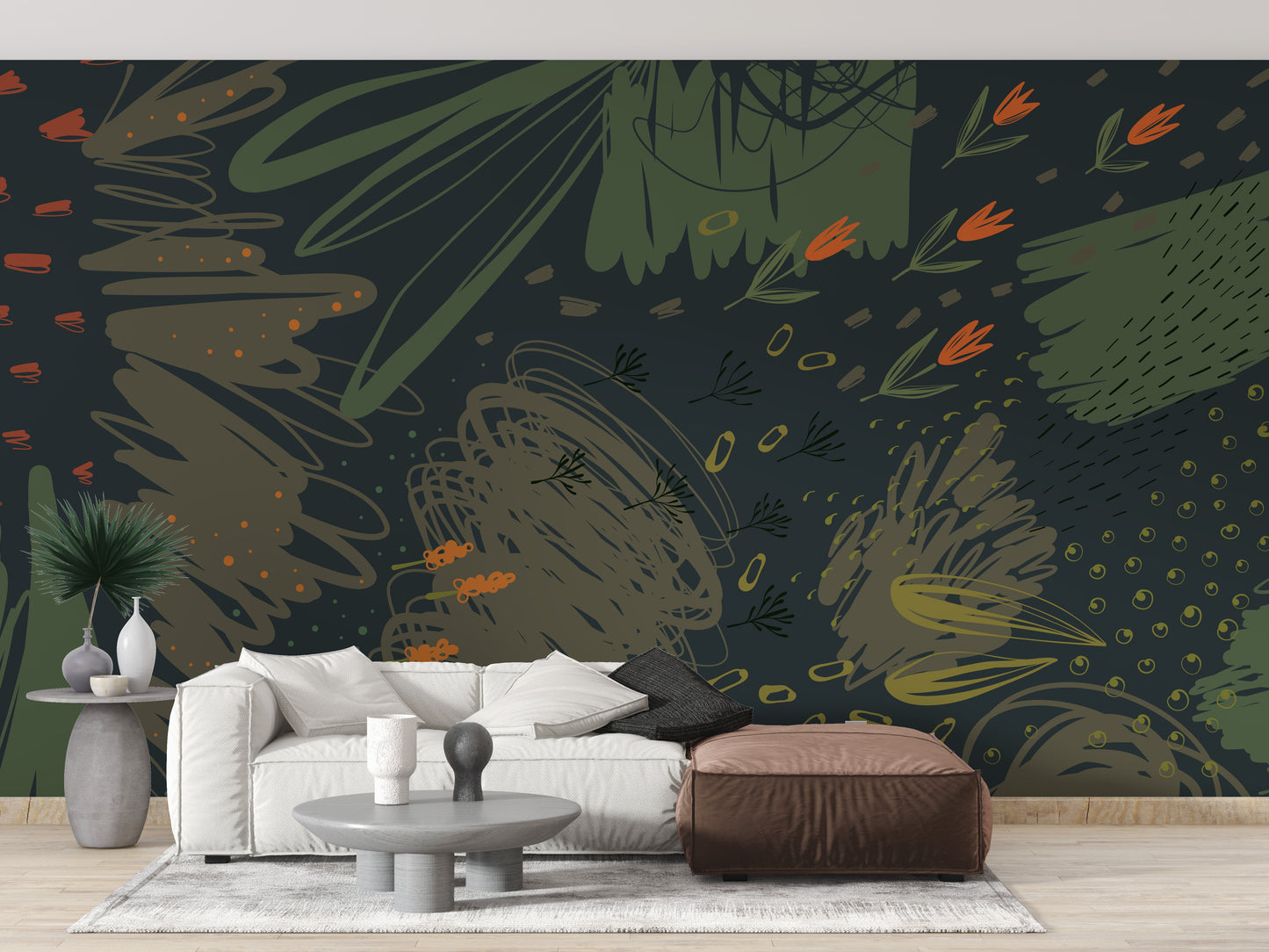 Green abstract wallpaper with creative vibes