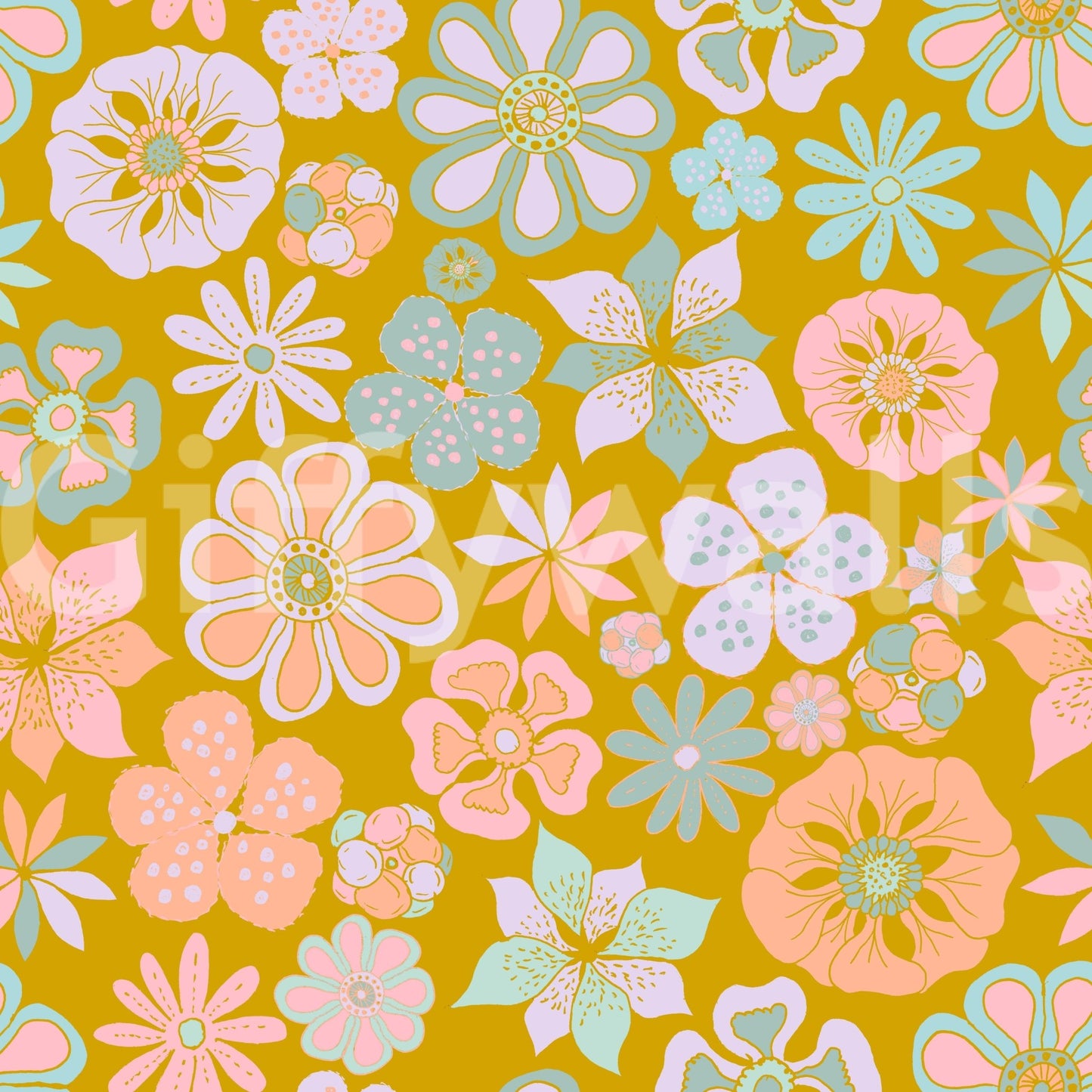 Wallpaper with a fun and cheerful design.