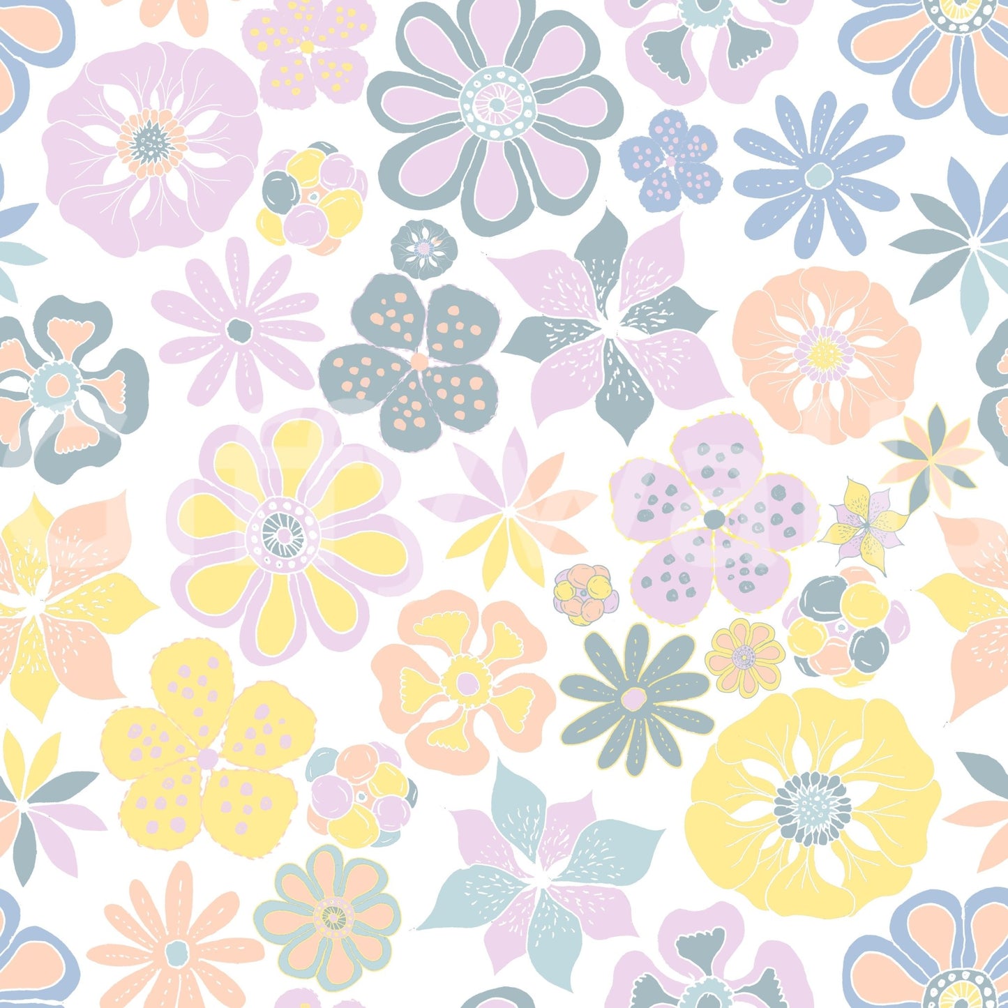 Wallpaper with a fun and cheerful design.
