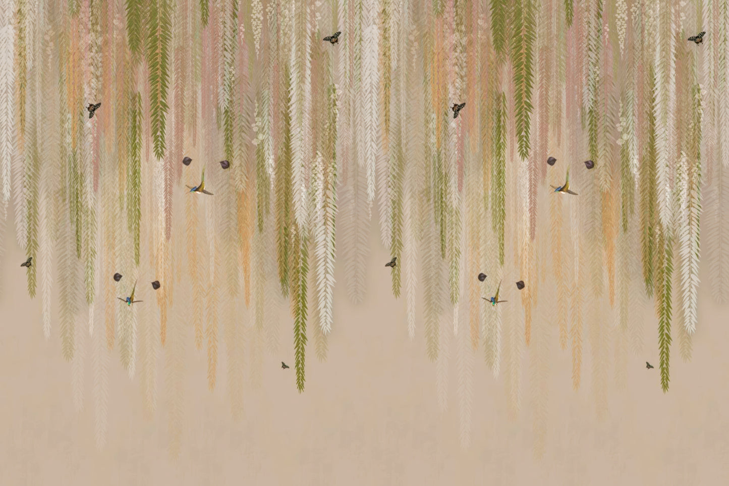 Hanging Wisteria Wallpaper Mural