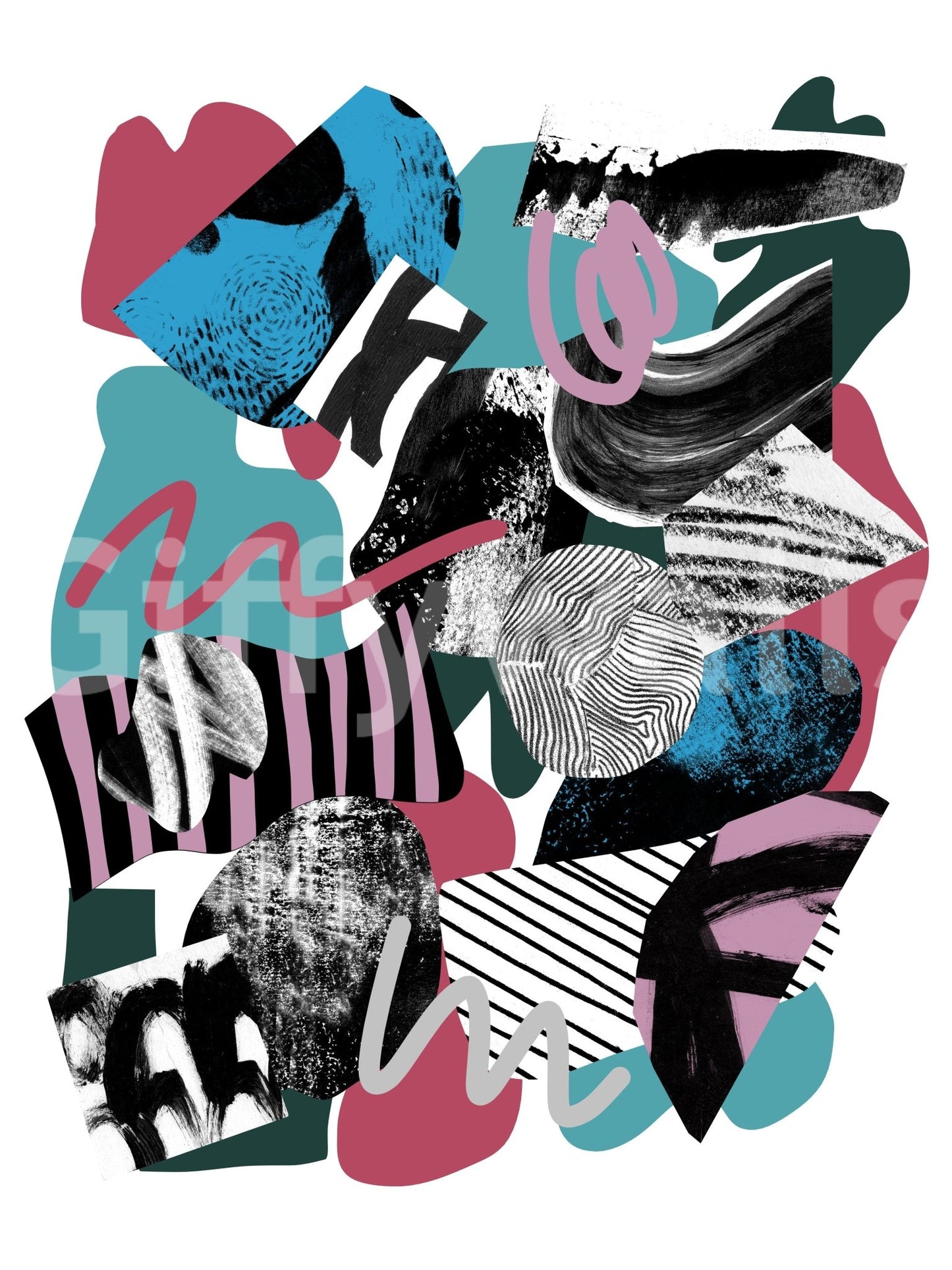 Bold and happy mural featuring playful elements for home decor