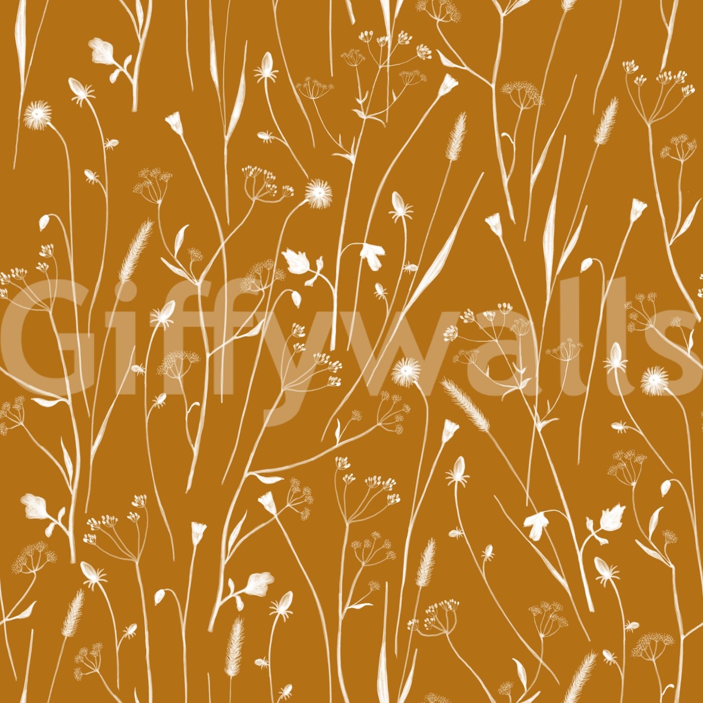 Homeland Floral Golden Wallpaper