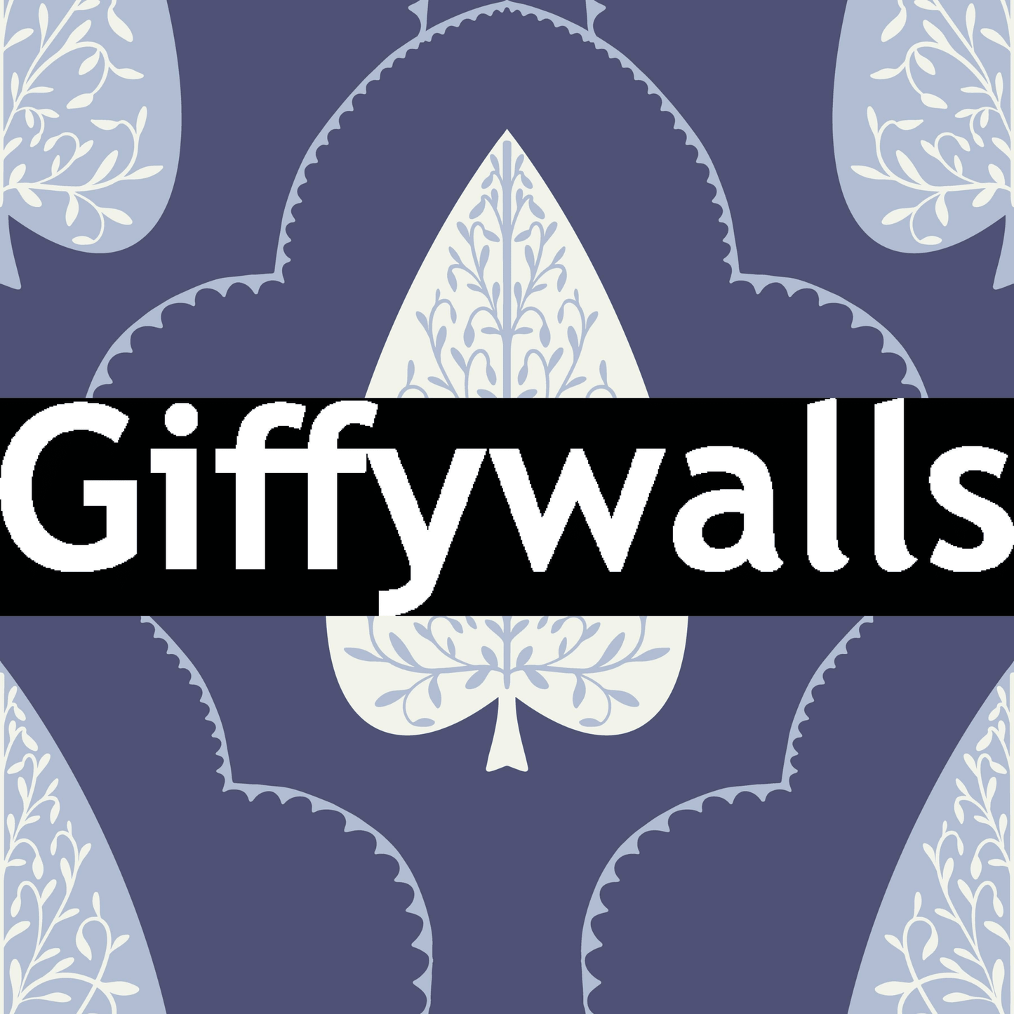 Quiet romantic aesthetic of Indigo Grove Botanical Echoes Wallpaper mural art.