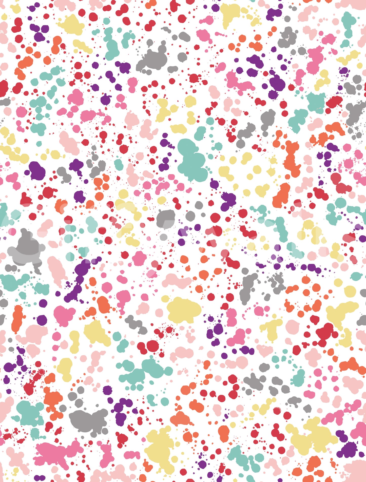 Ink Splatter Bleeding Dots Multicolored Wallpaper