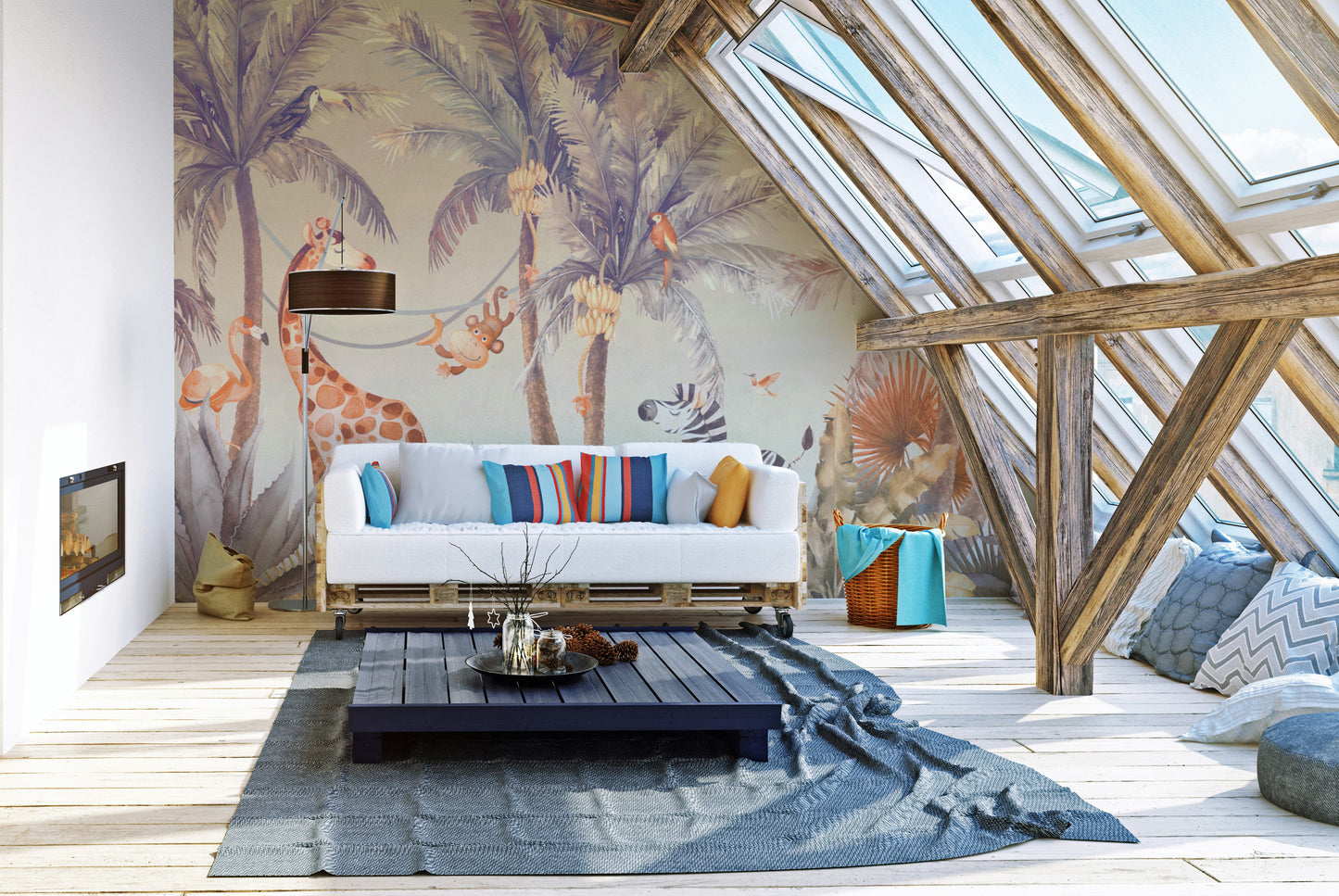 Dynamic Forest Wildlife Wall Mural