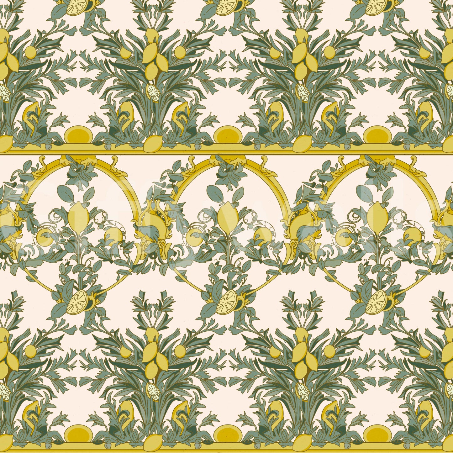 The wallpaper has a lively and fresh feel.