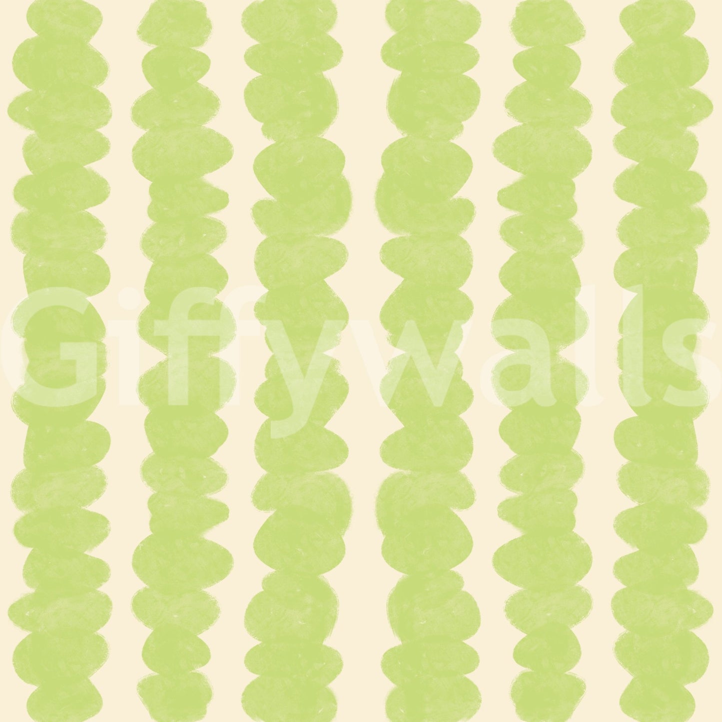 Lime Pebble Stacks wallpaper for energetic, modern spaces