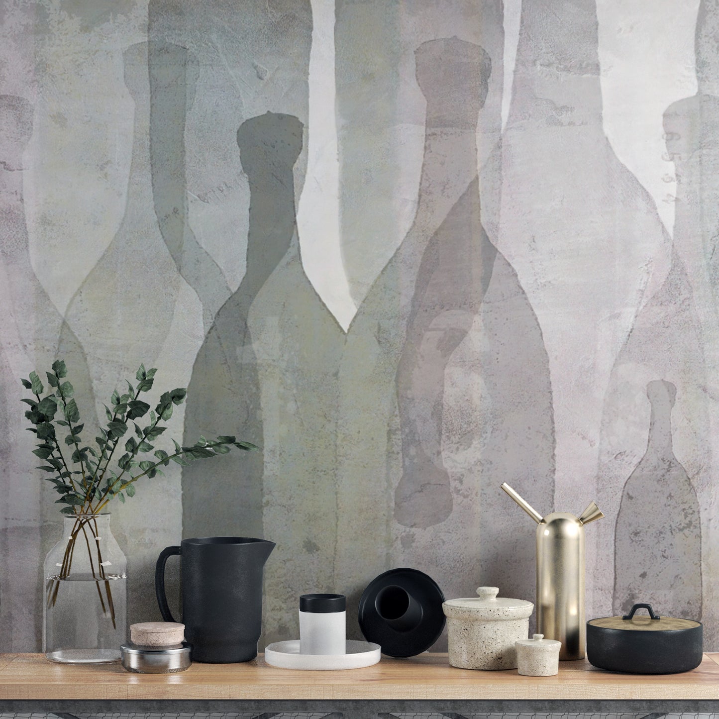 Artistic vineyard wallpaper with enchanting horizon details.