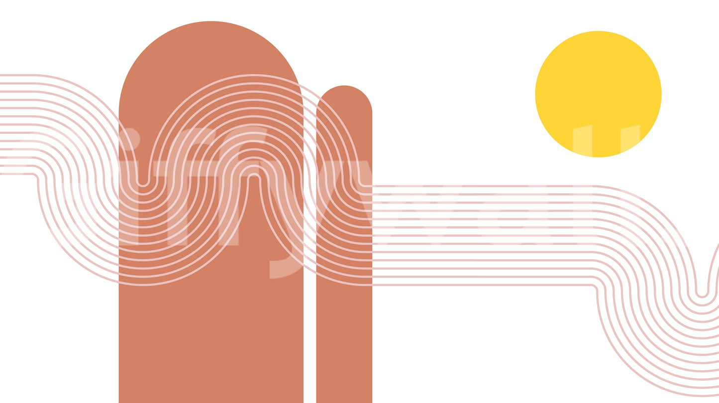 Minimalist Sunset Vibes Wall Mural