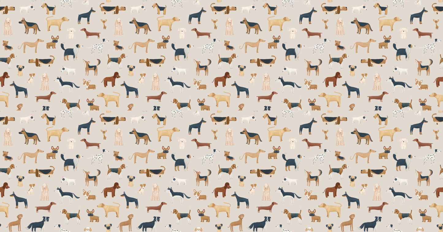 Beige Canine Parade Wallpaper - Giffywalls