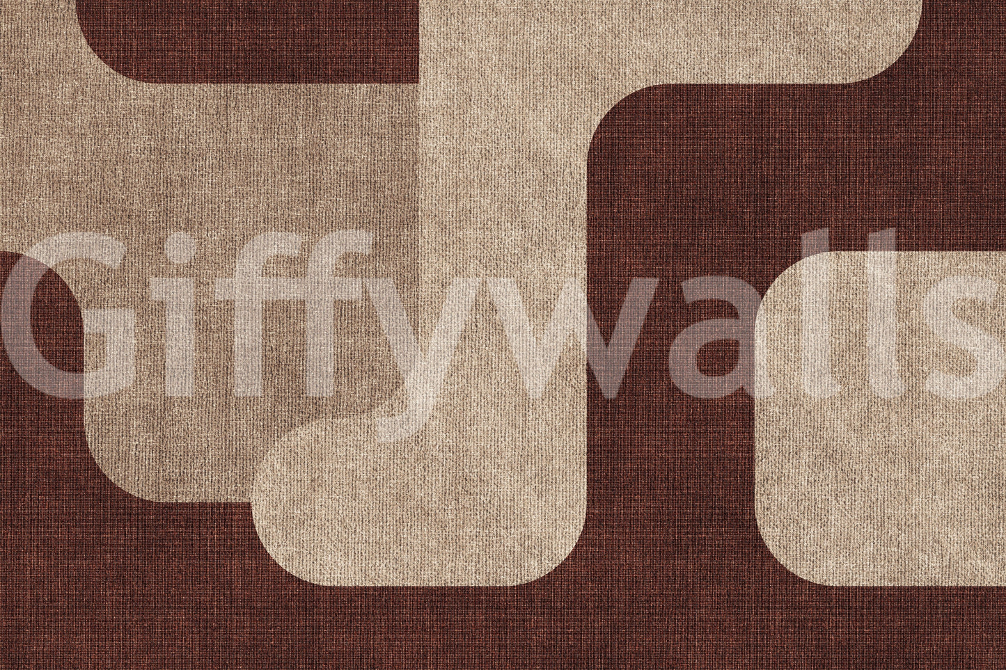 Contemporary woven look home accent Mocha Curves Design.