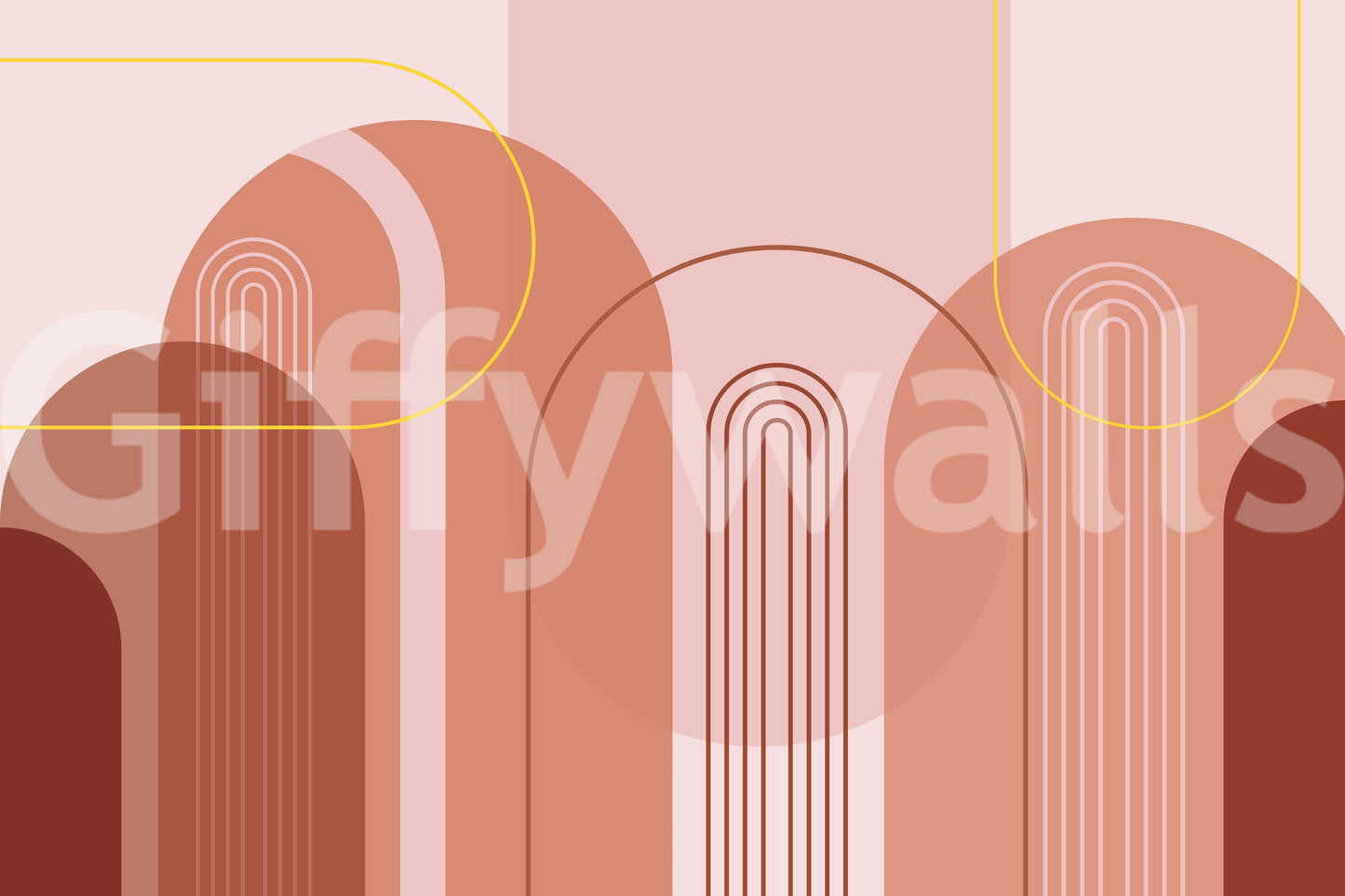 Easy-to-install mid-century mural