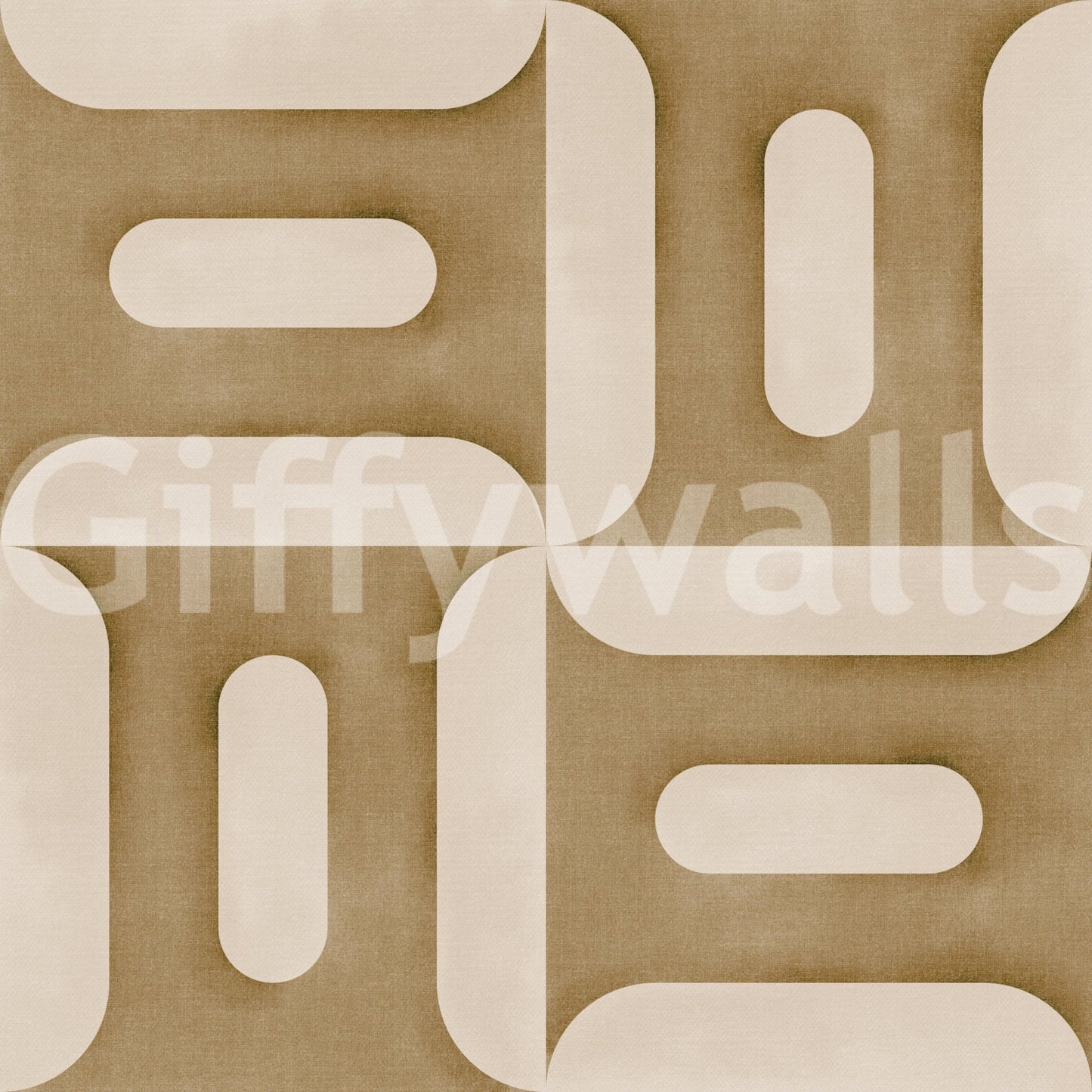 Modern Textured Geometries Camel Wallpaper