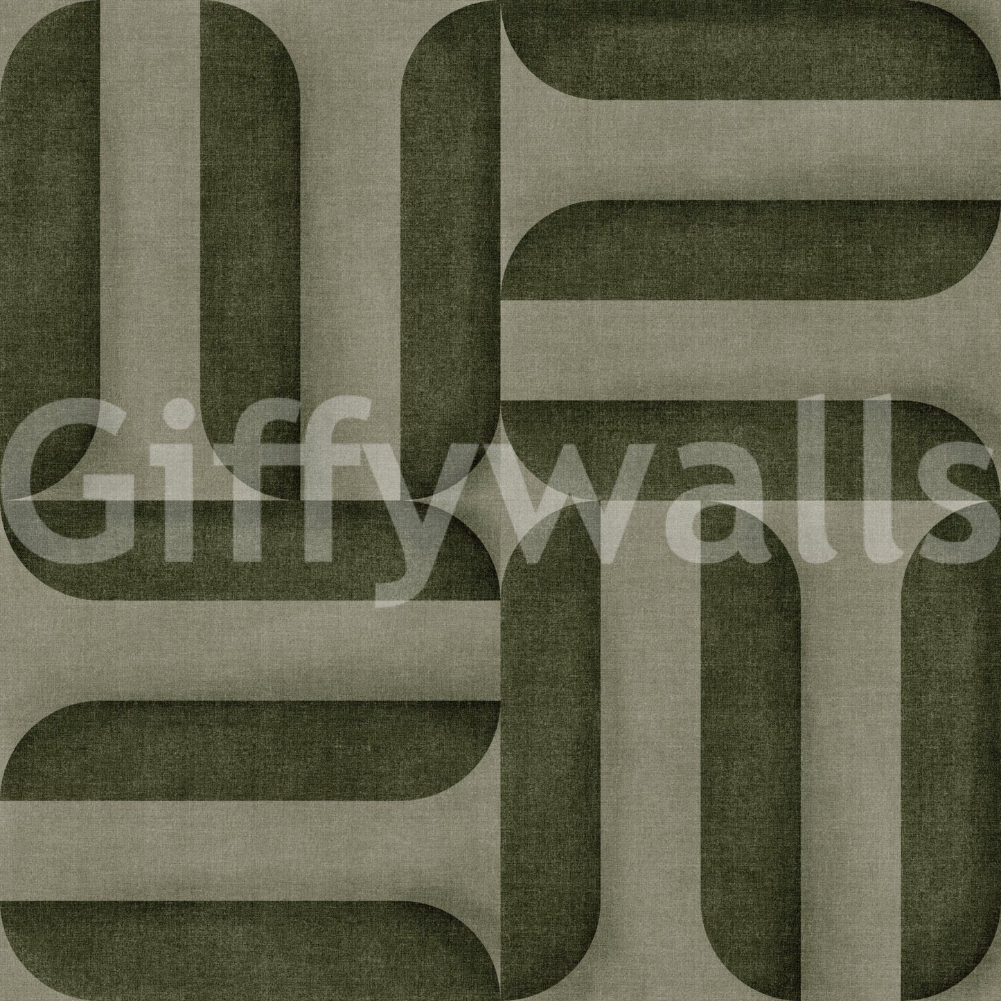 Modern Textured Signs Olive wallpaper close-up showing the olive green woven block pattern detail