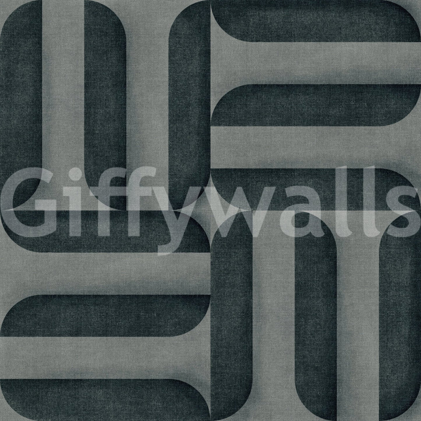 Modern Textured Signs Vintage Denim Wallpaper