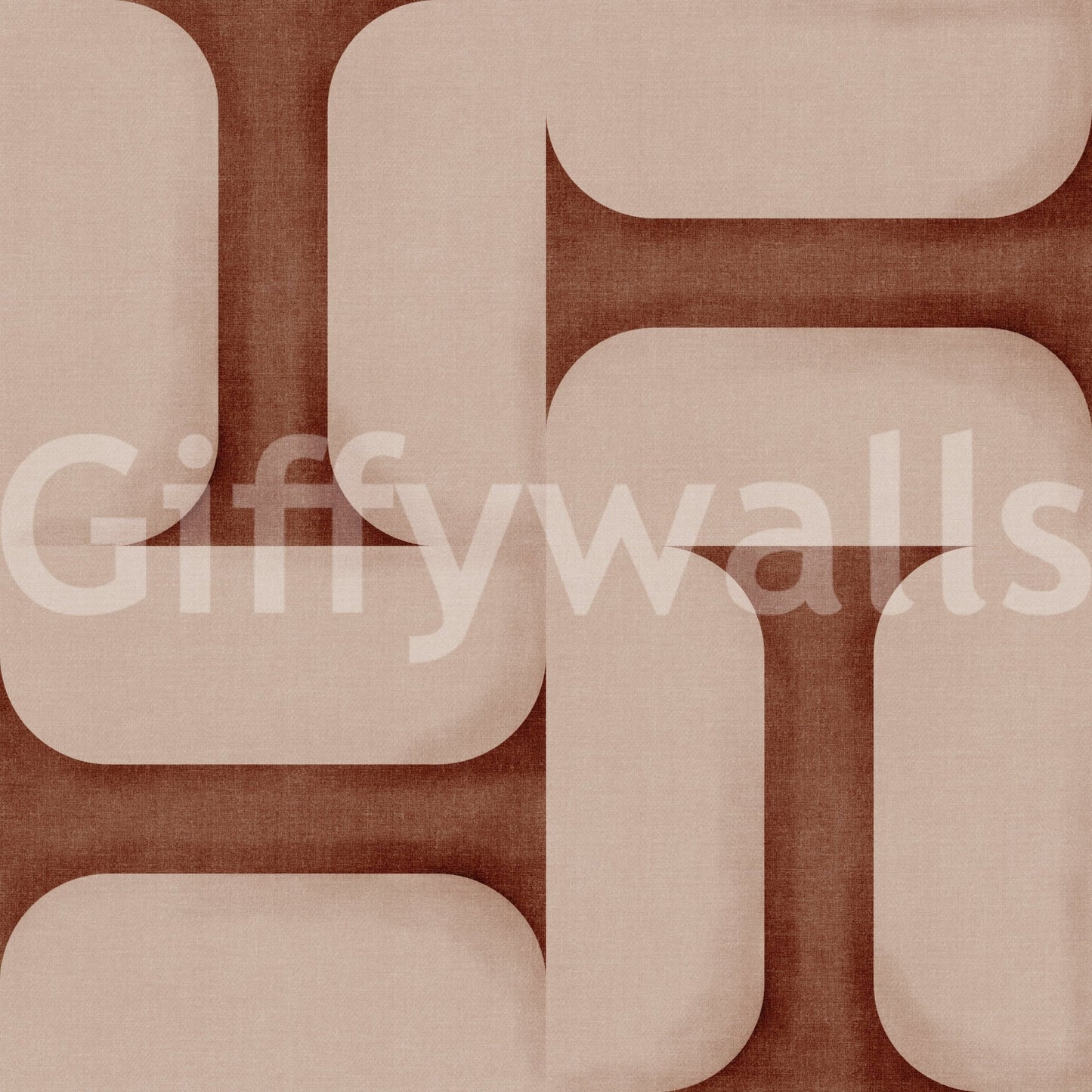 Modern Textured Tiles Copper Wallpaper