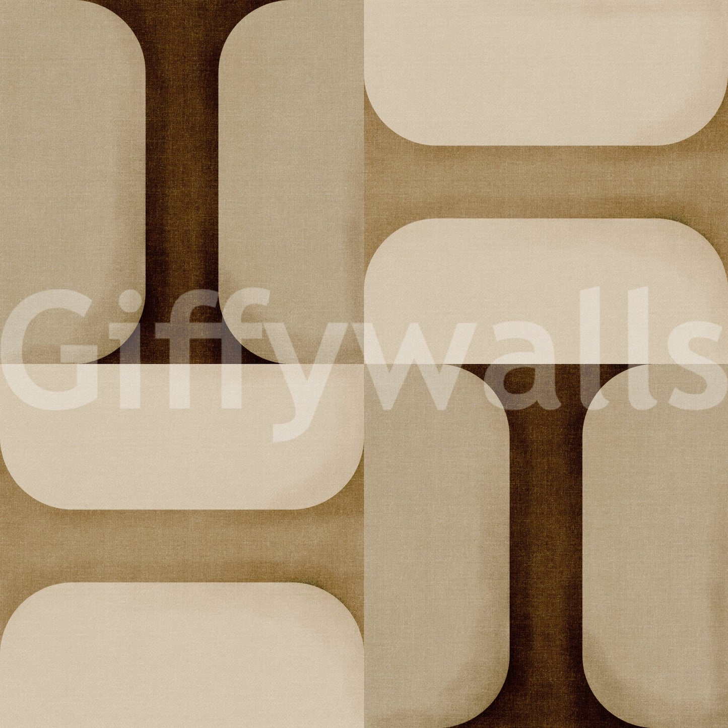 Modern Textured Tiles Earthy Wallpaper