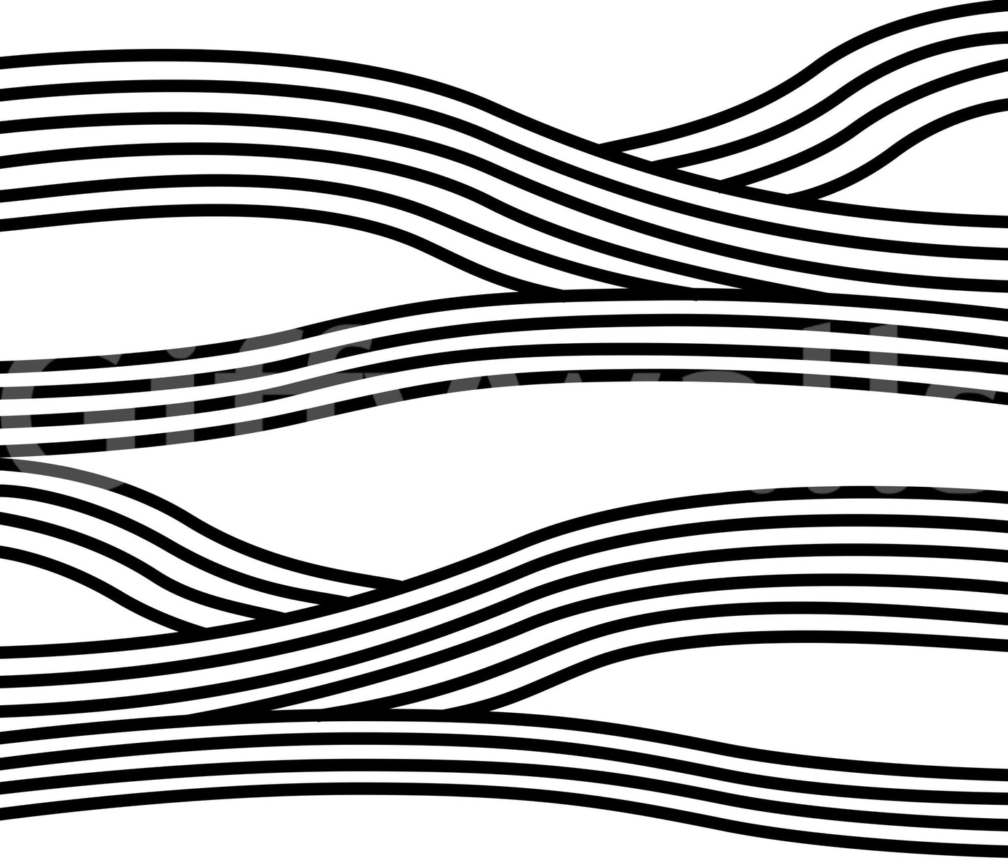 Sleek black-and-white rhythm waves for a bold wall design.