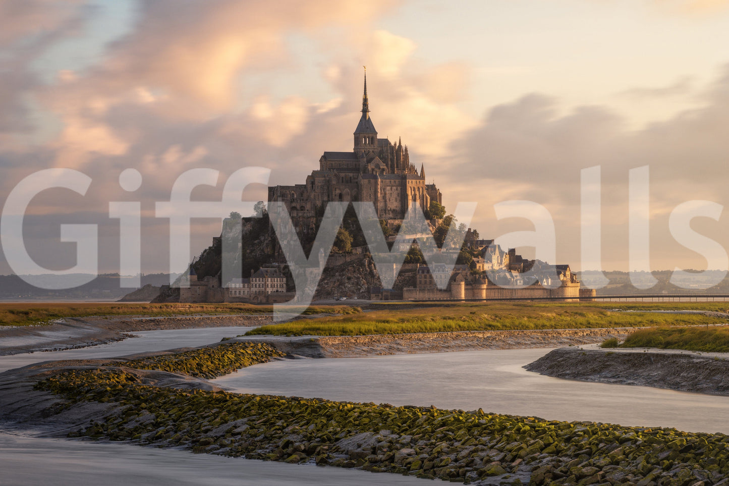 Mont Saint-Michel Dawn Wall Mural -2581079