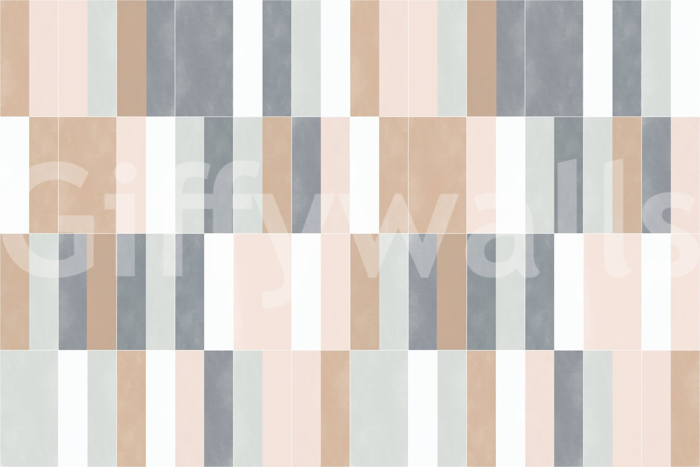 Elegant wall mural with subtle pastel tiles pattern