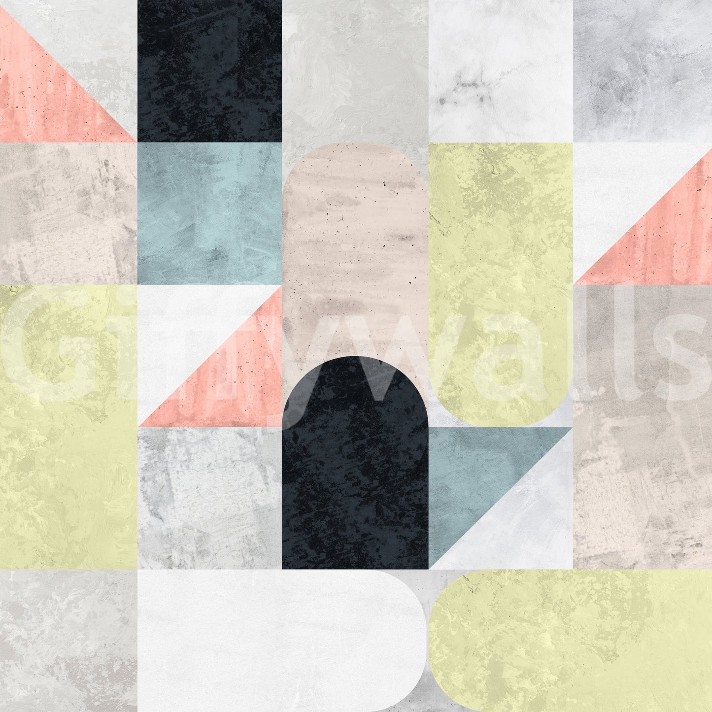 Neutral modern mural wallpaper