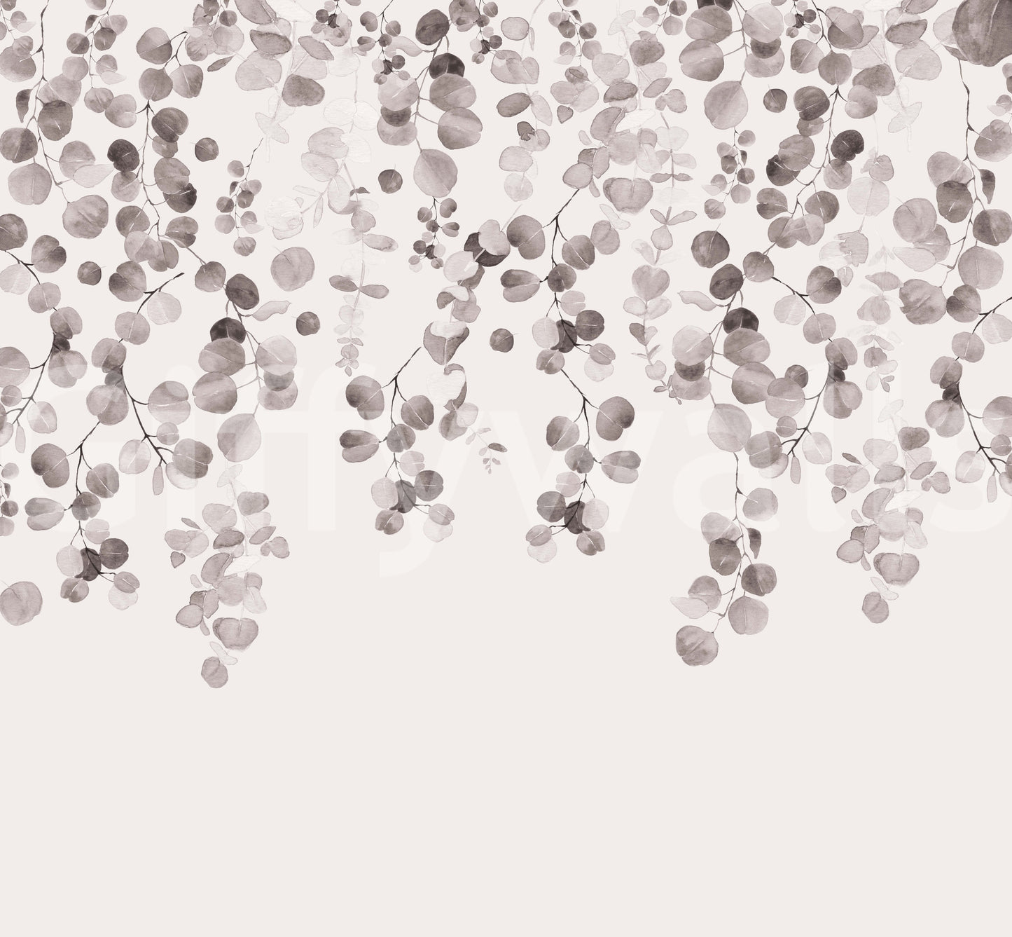 Soft grey eucalyptus wallpaper for walls