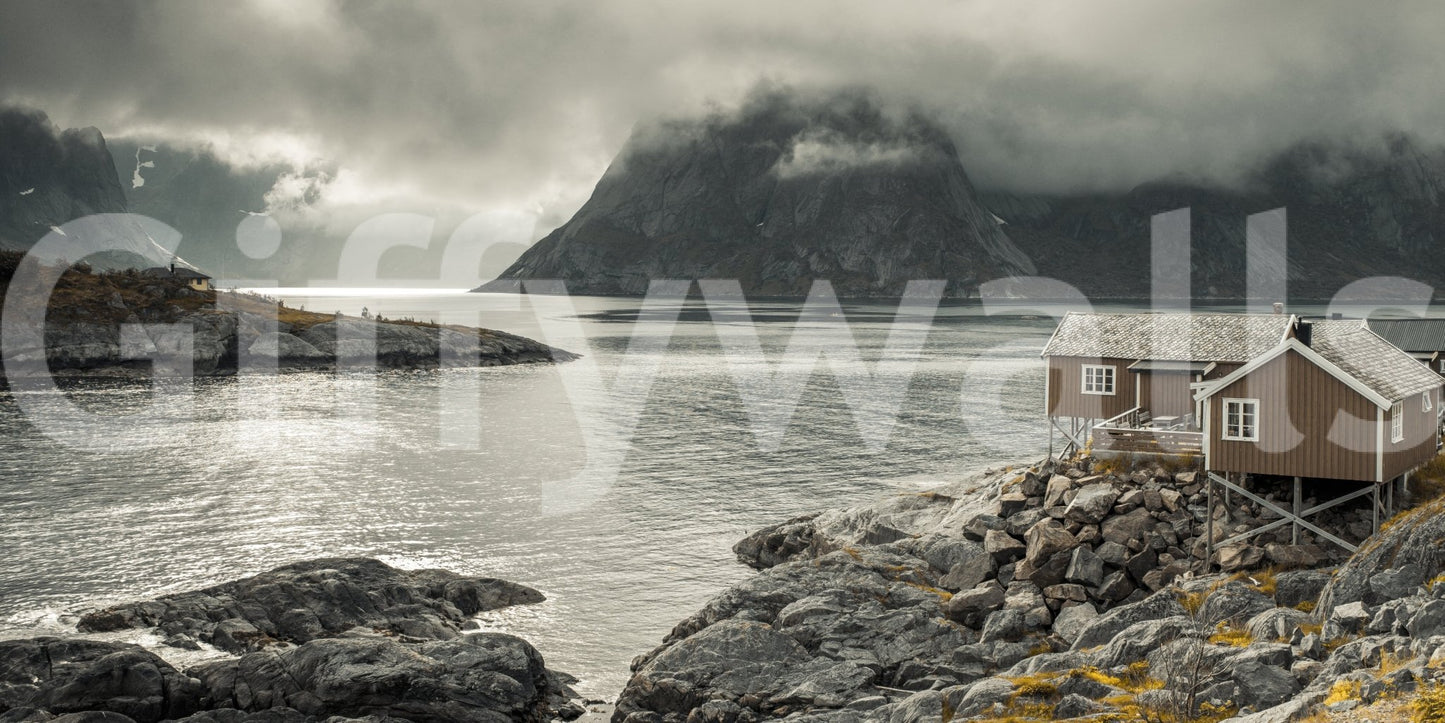 Nordic Coastal Retreat Wall Mural