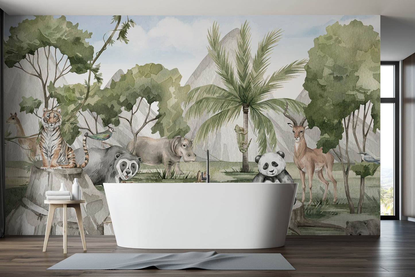 Vibrant Savannah Animal Wallpaper