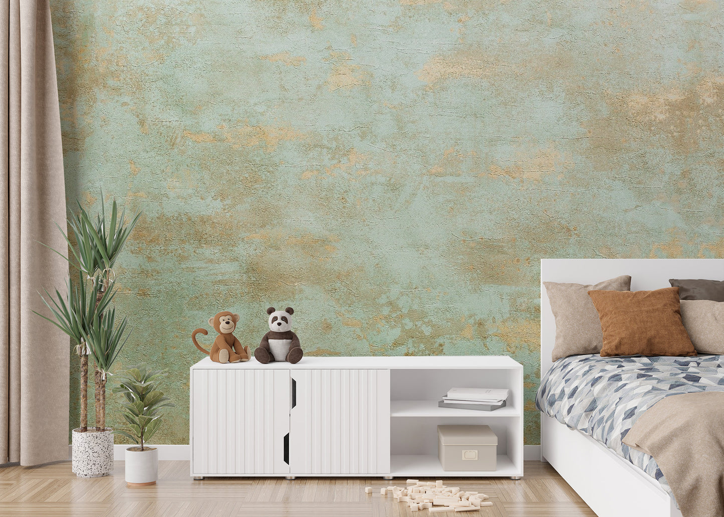 Vintage Copper Patina Wallpaper