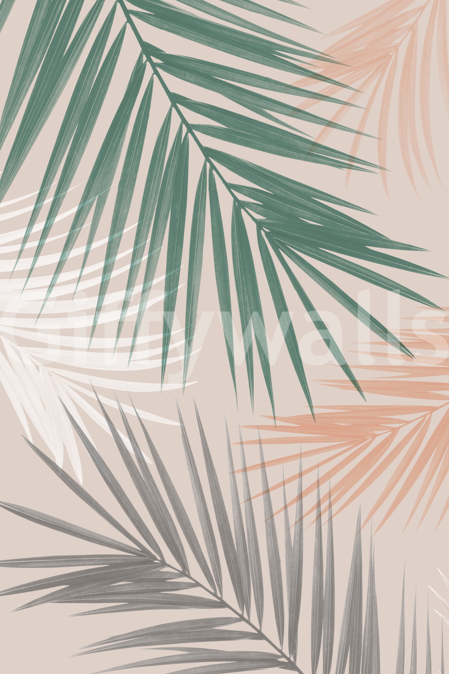 Palm Leaves Play Wall Mural