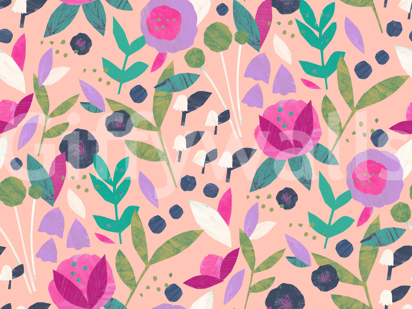 Faux 3D paper flower wallpaper for elegant spaces