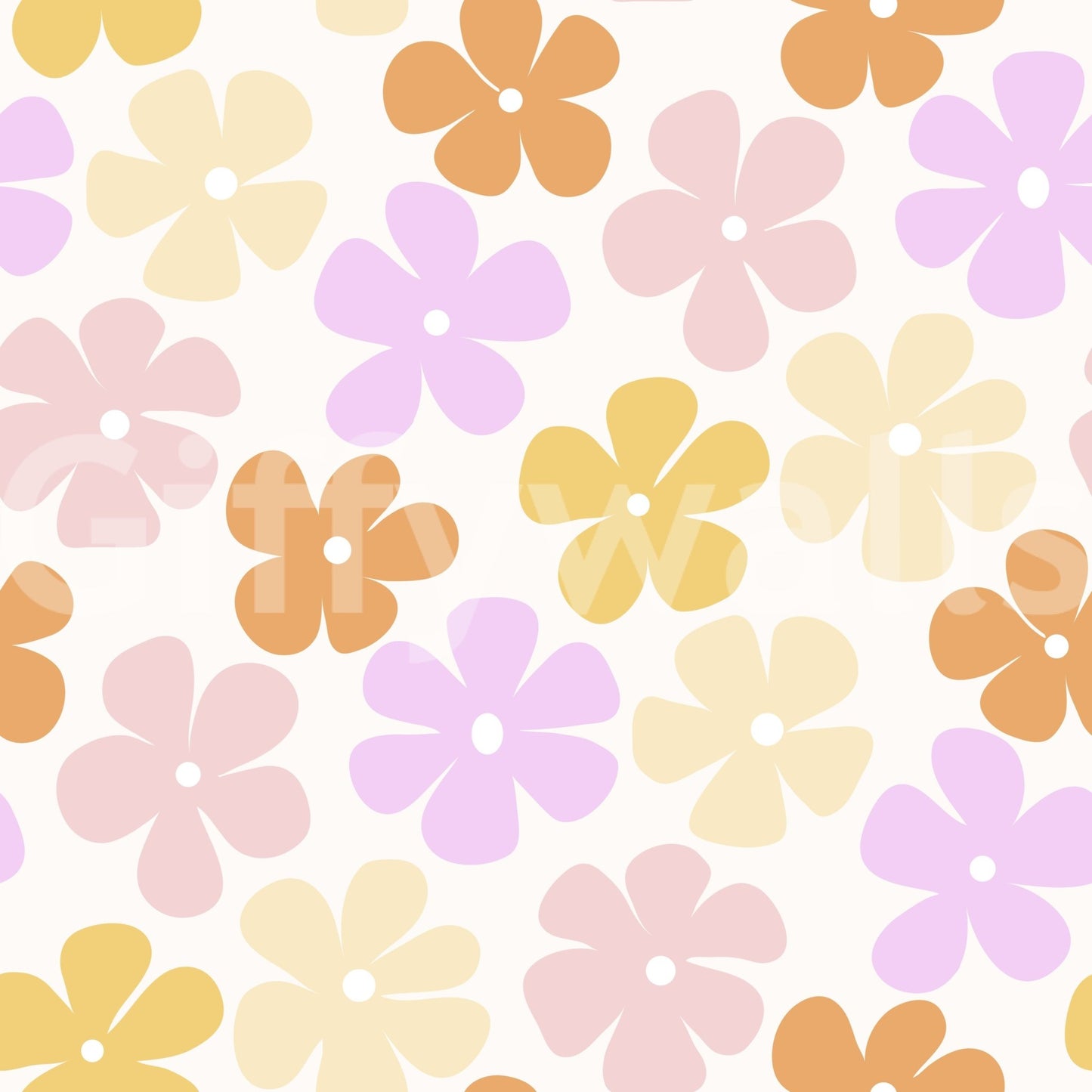 Soft floral print wallpaper for elegant interior design