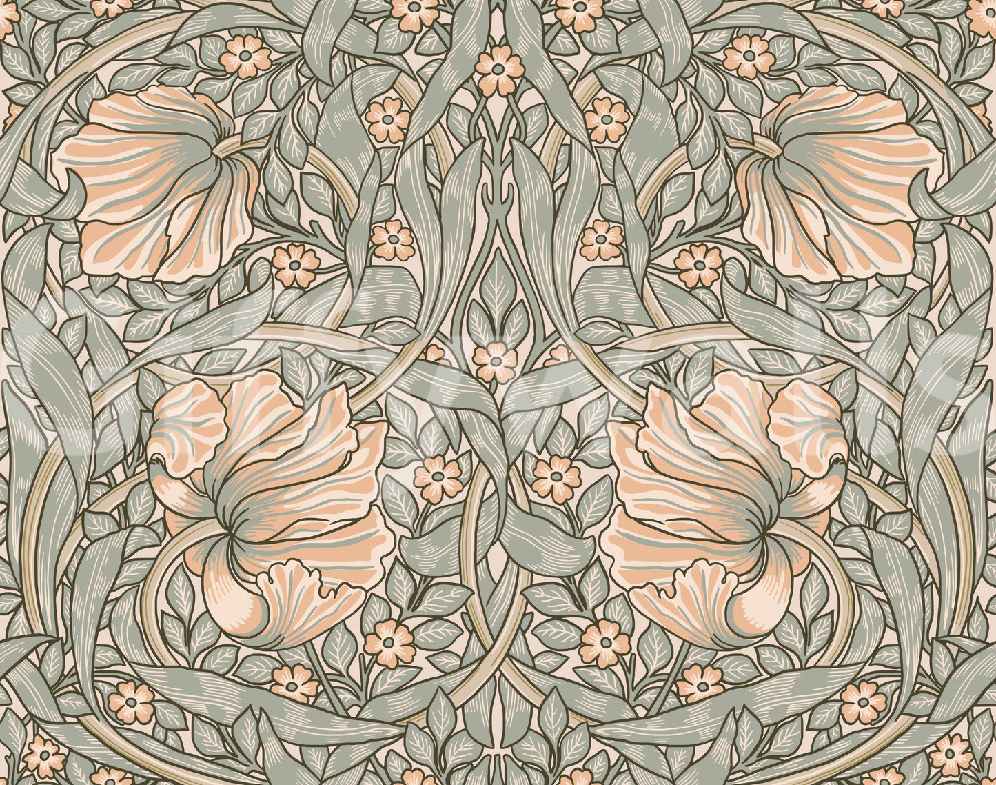 Classic pimpernel wallpaper for serene, timeless spaces