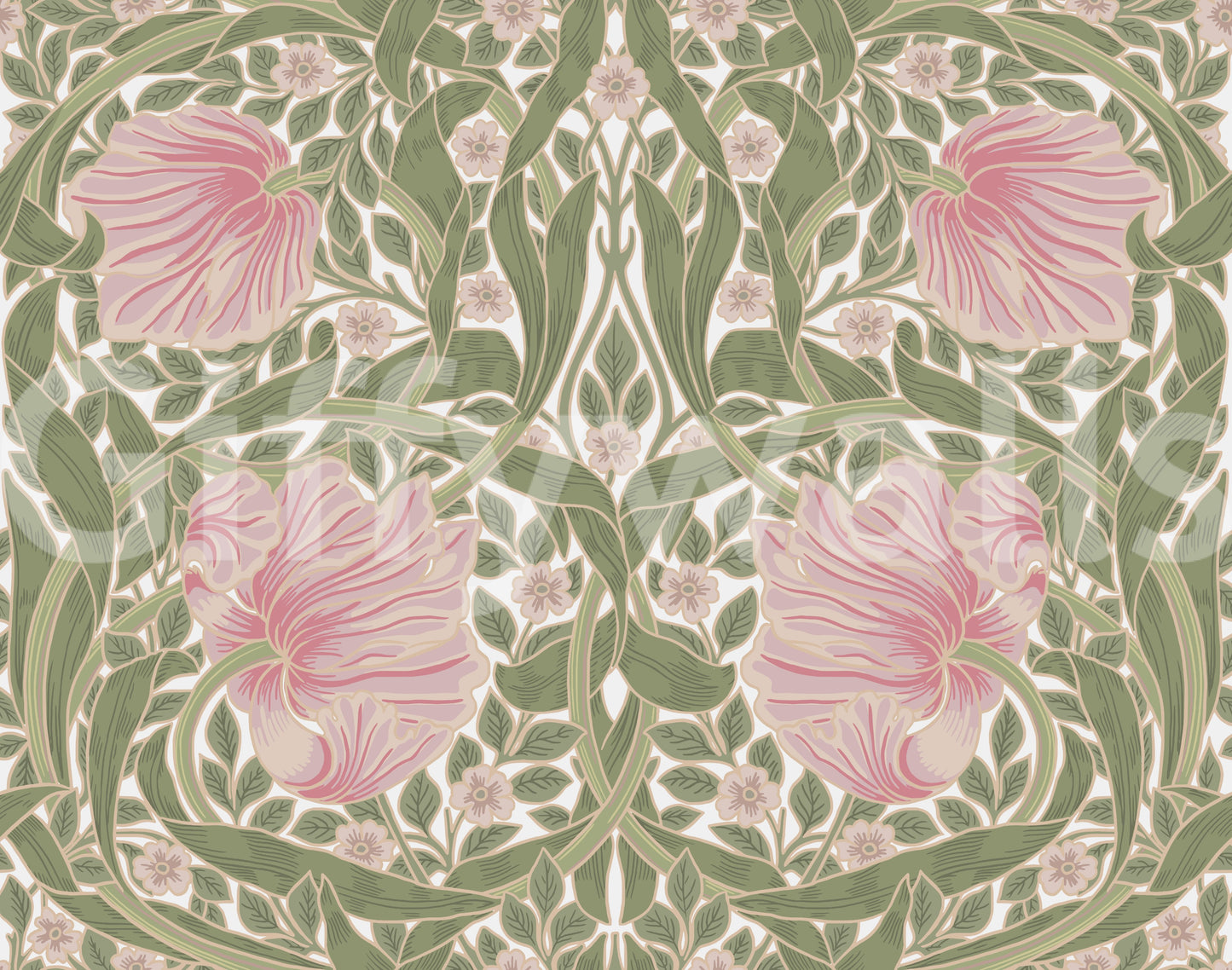Sophisticated wallpaper with pimpernel floral design