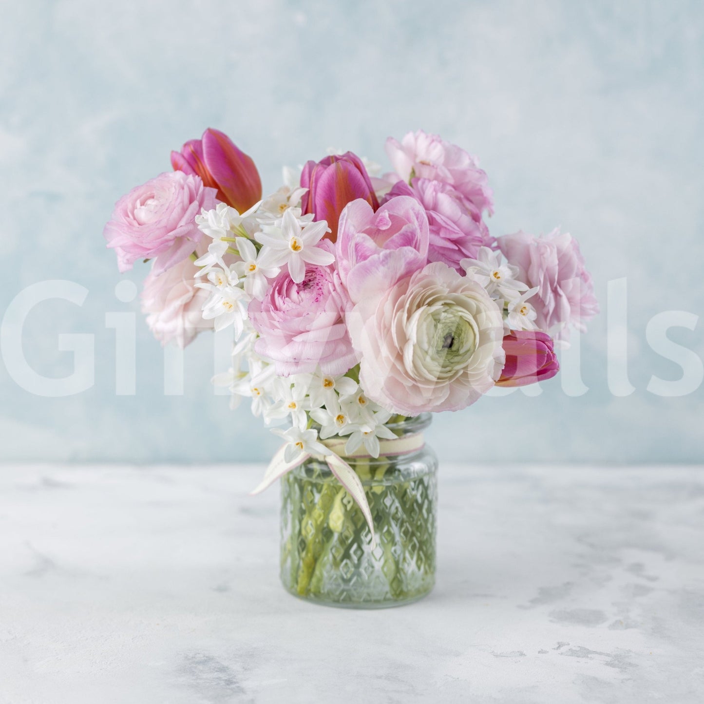 Pink Floral Bloom Wall Mural