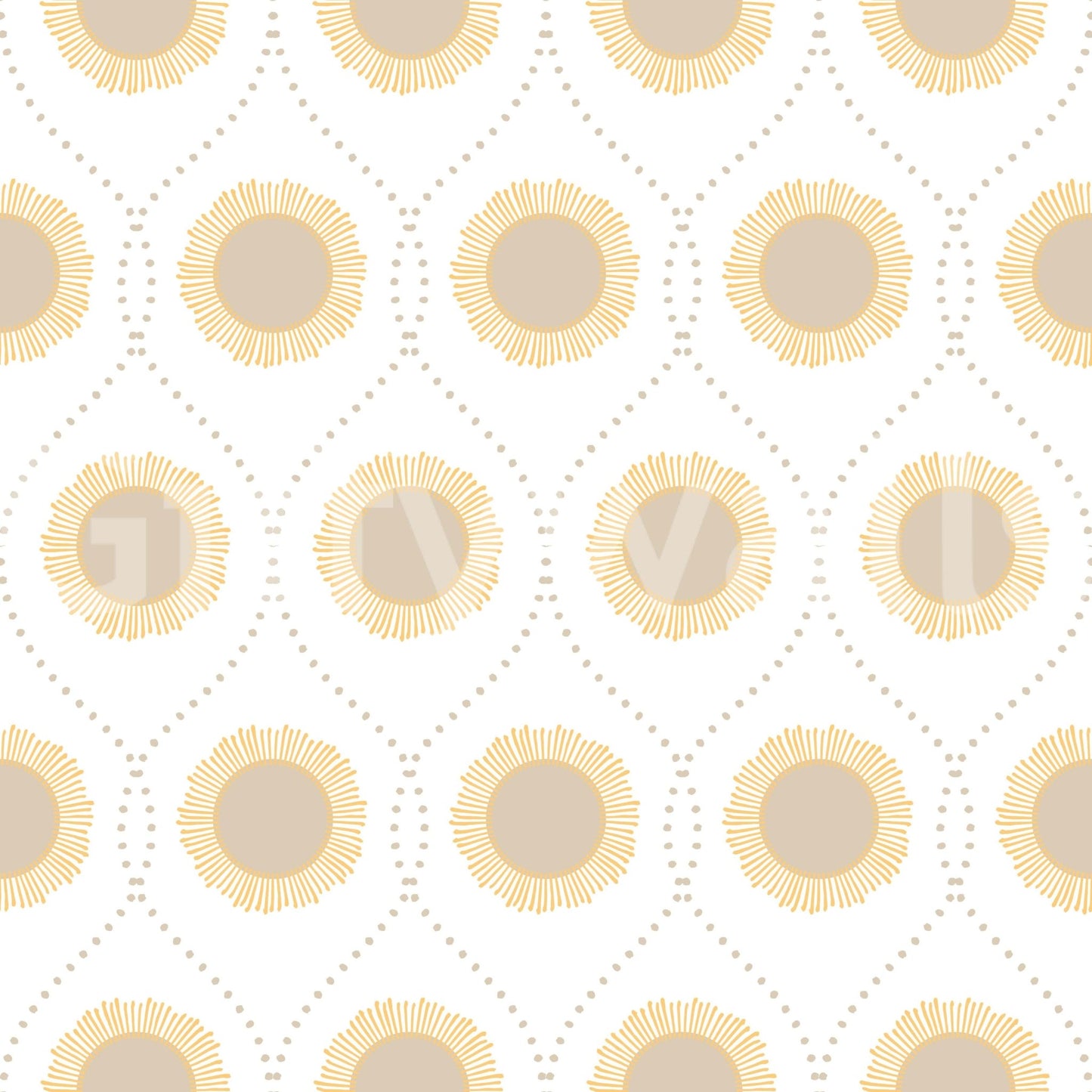 Pretty sunflower esque wallpaper Trellis shape background.