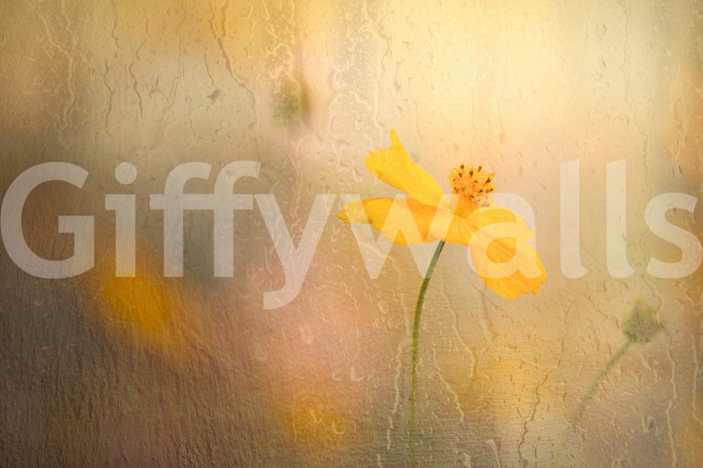 A high-quality serene flower wall mural for walls.