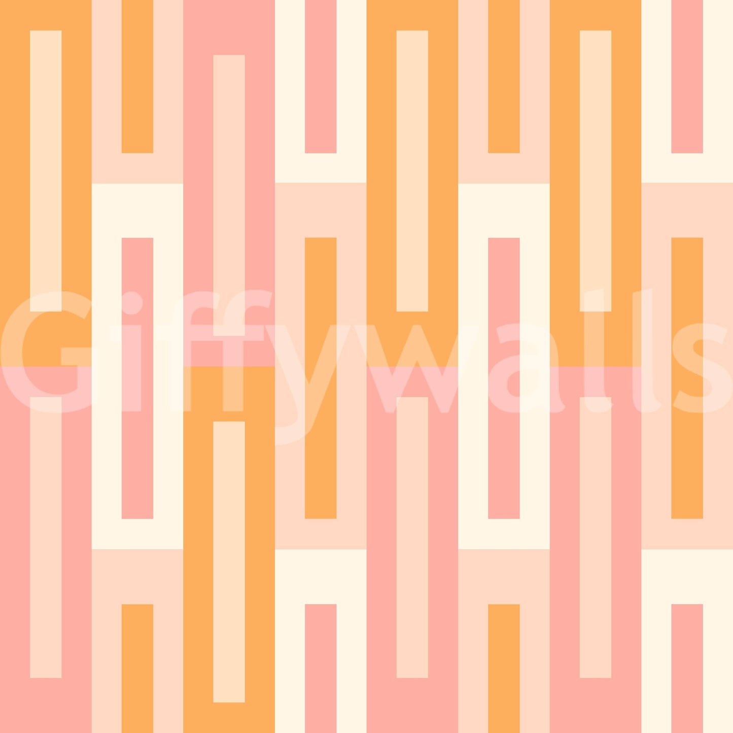 Retro Peach Maze Wallpaper