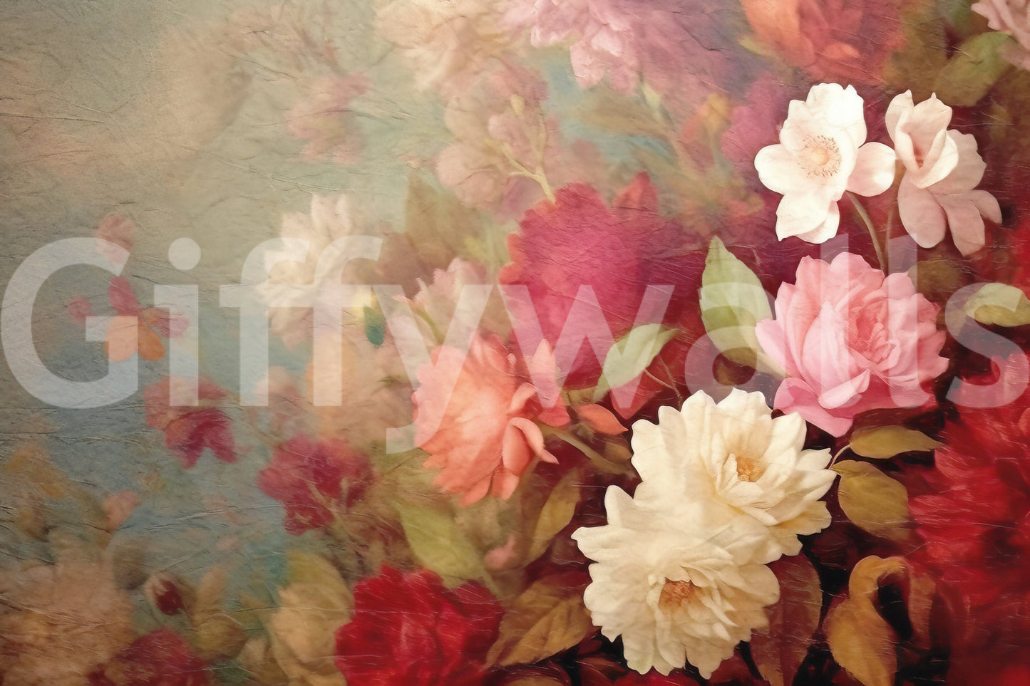 A high-quality serene flower wall mural for walls.