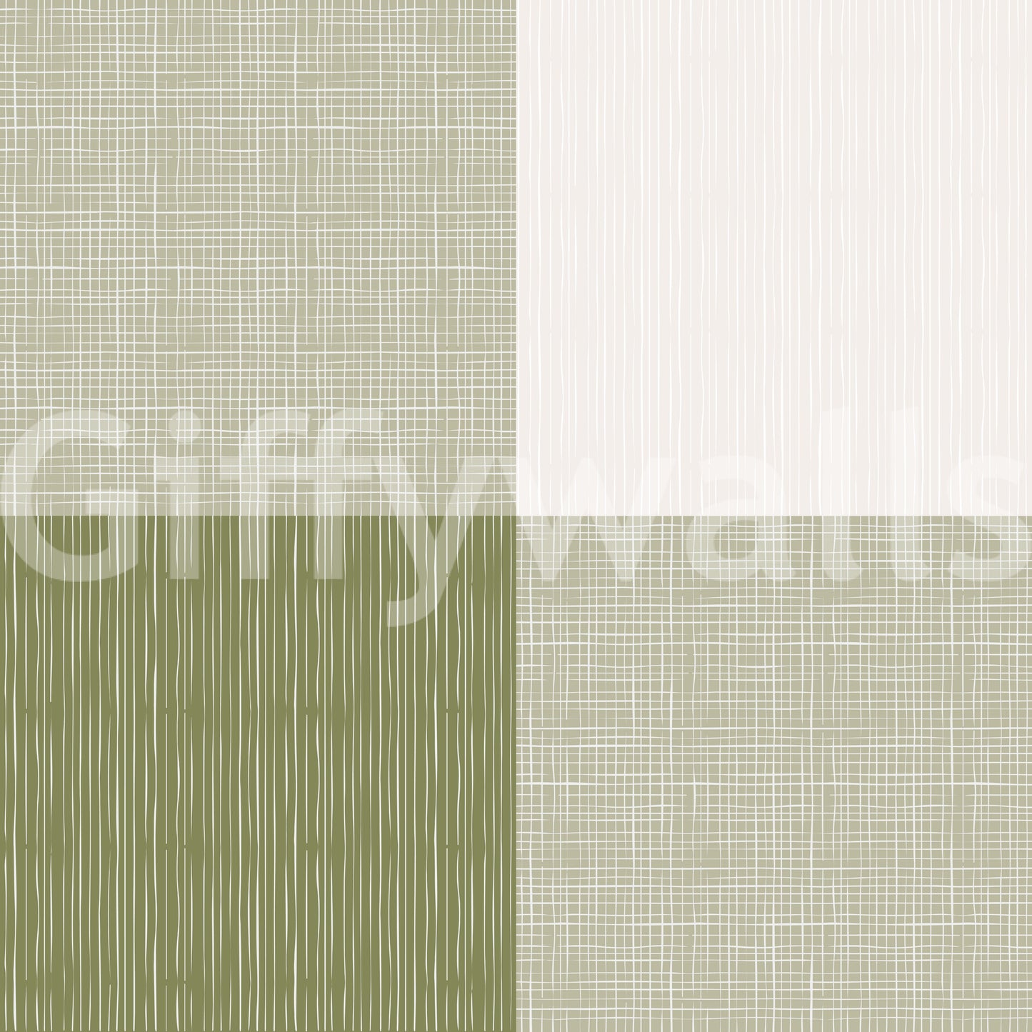 Rustic Buffalo Plaid Olive Green Wallpaper