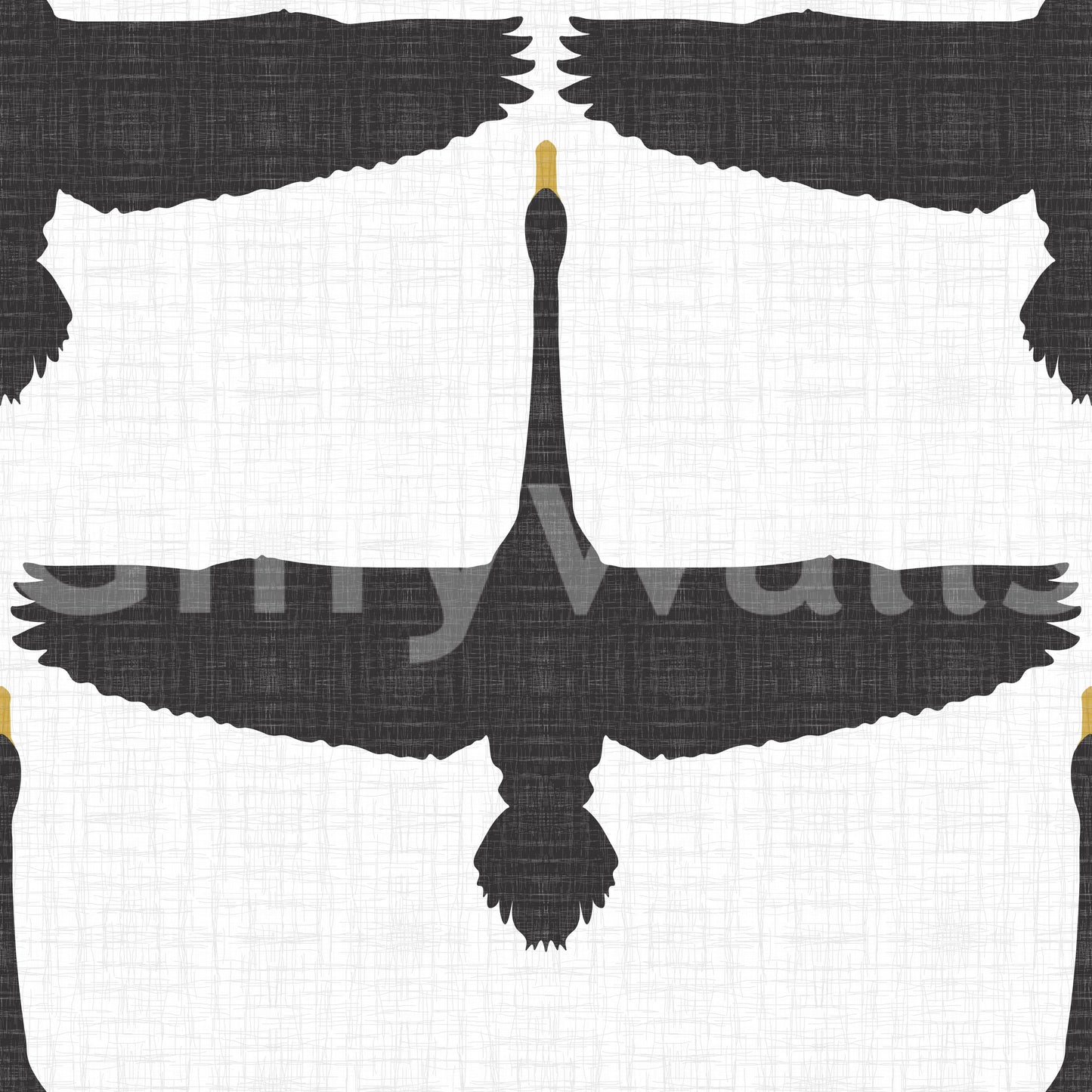 Gray rustic wallpaper with serene swan formation
