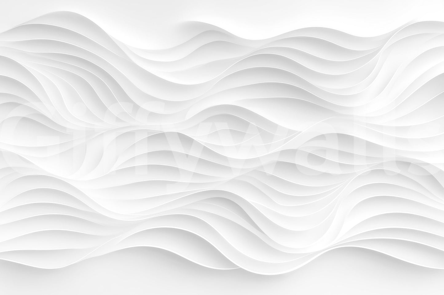 The Sculpted White Serenity mural makes a sophisticated and subtle statement.