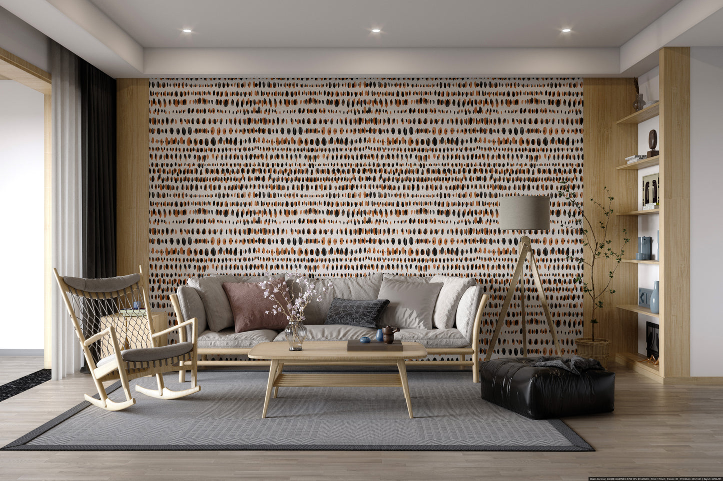 Sophisticated Orbit Strokes Wallpaper Mural